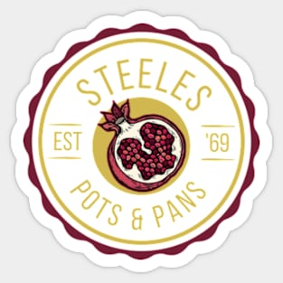 STEELES POTS AND PANS, Pomegranate Sticker